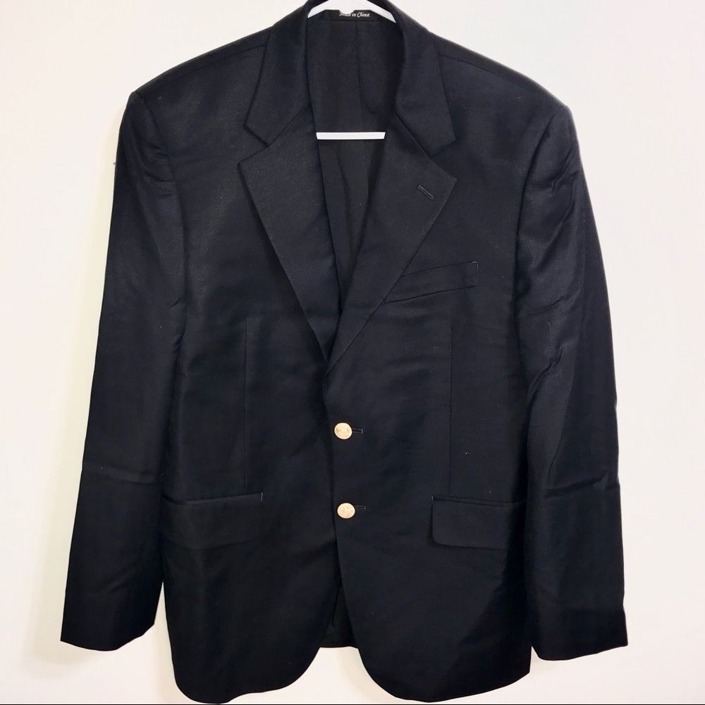 Ralph Lauren Navy Blazer - 100% Wool 36S 36 Short